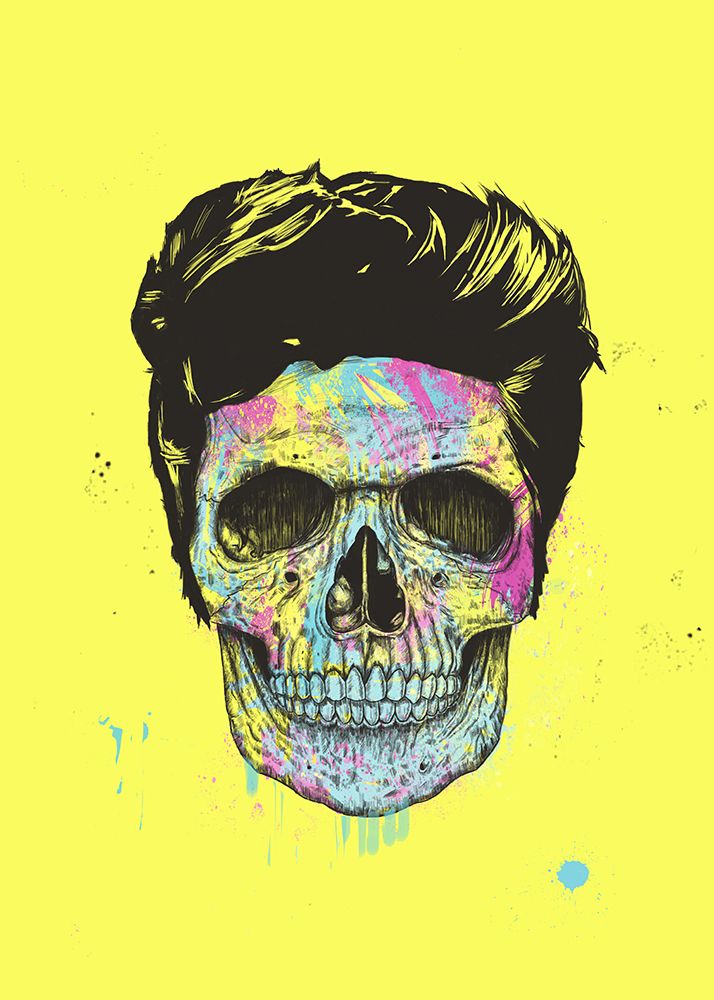Color your skull art print by Balazs Solti for $57.95 CAD