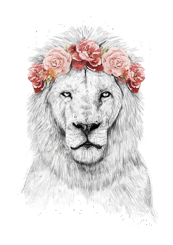 Festival lion art print by Balazs Solti for $57.95 CAD