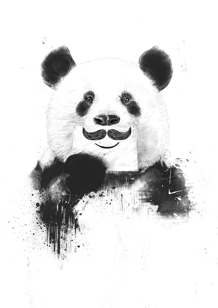 Funny panda art print by Balazs Solti for $57.95 CAD