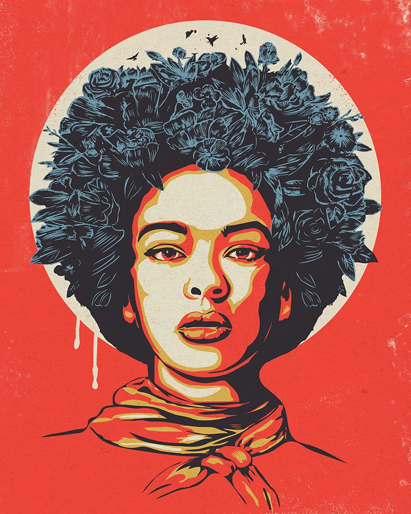 Flower power art print by Balazs Solti for $57.95 CAD
