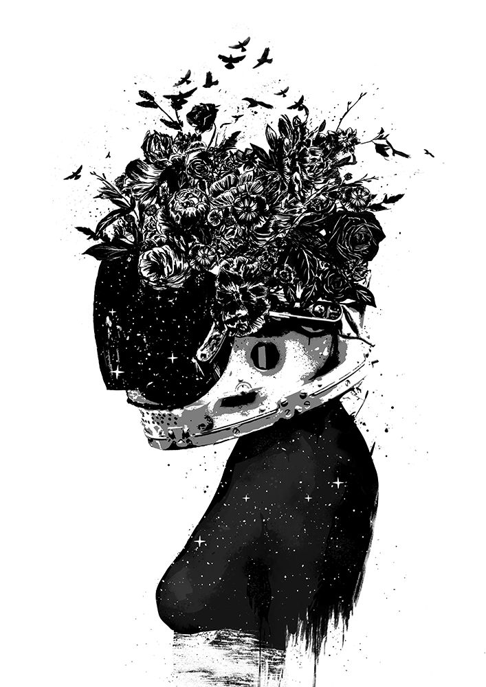 Astronaut girl art print by Balazs Solti for $57.95 CAD