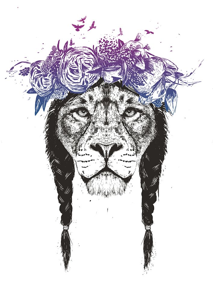 King of lions art print by Balazs Solti for $57.95 CAD