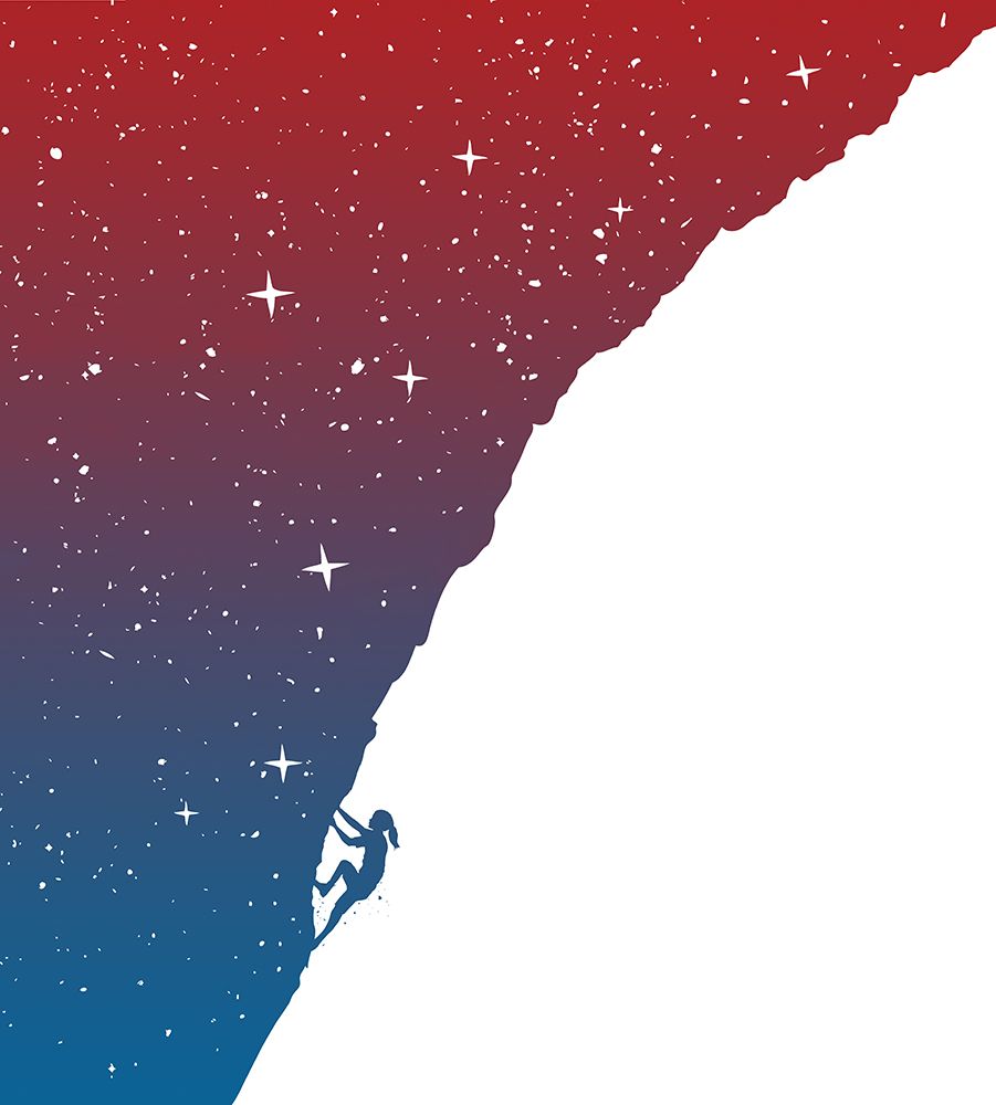 Night climbing art print by Balazs Solti for $57.95 CAD