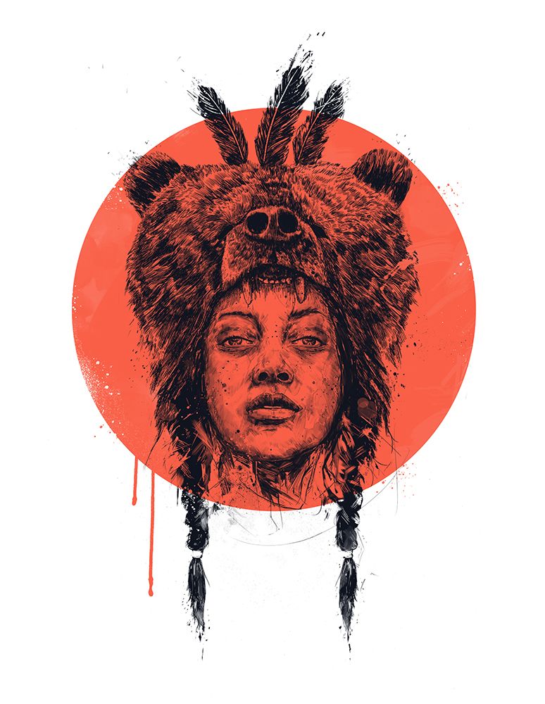 Shaman girl art print by Balazs Solti for $57.95 CAD