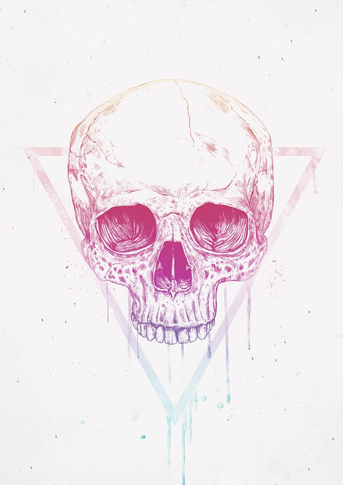 Skull in a triangle art print by Balazs Solti for $57.95 CAD