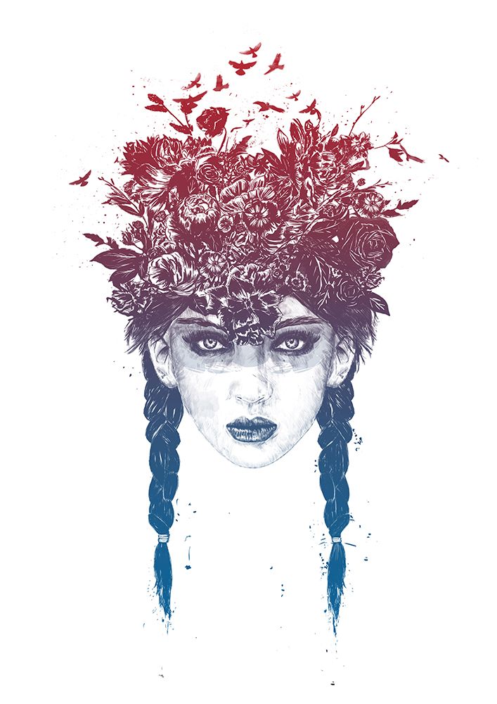 Summer girl art print by Balazs Solti for $57.95 CAD