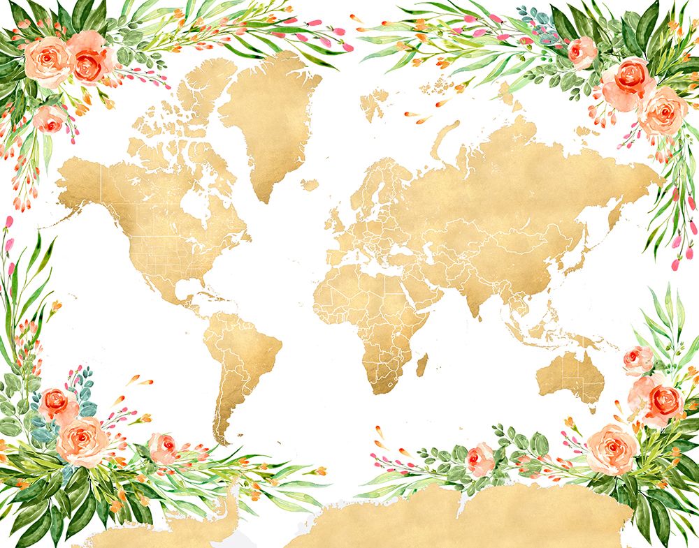 Blythe world map silhouette art print by Rosana Laiz Blursbyai for $57.95 CAD