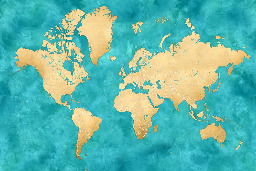 Lexy world map art print by Rosana Laiz Blursbyai for $57.95 CAD