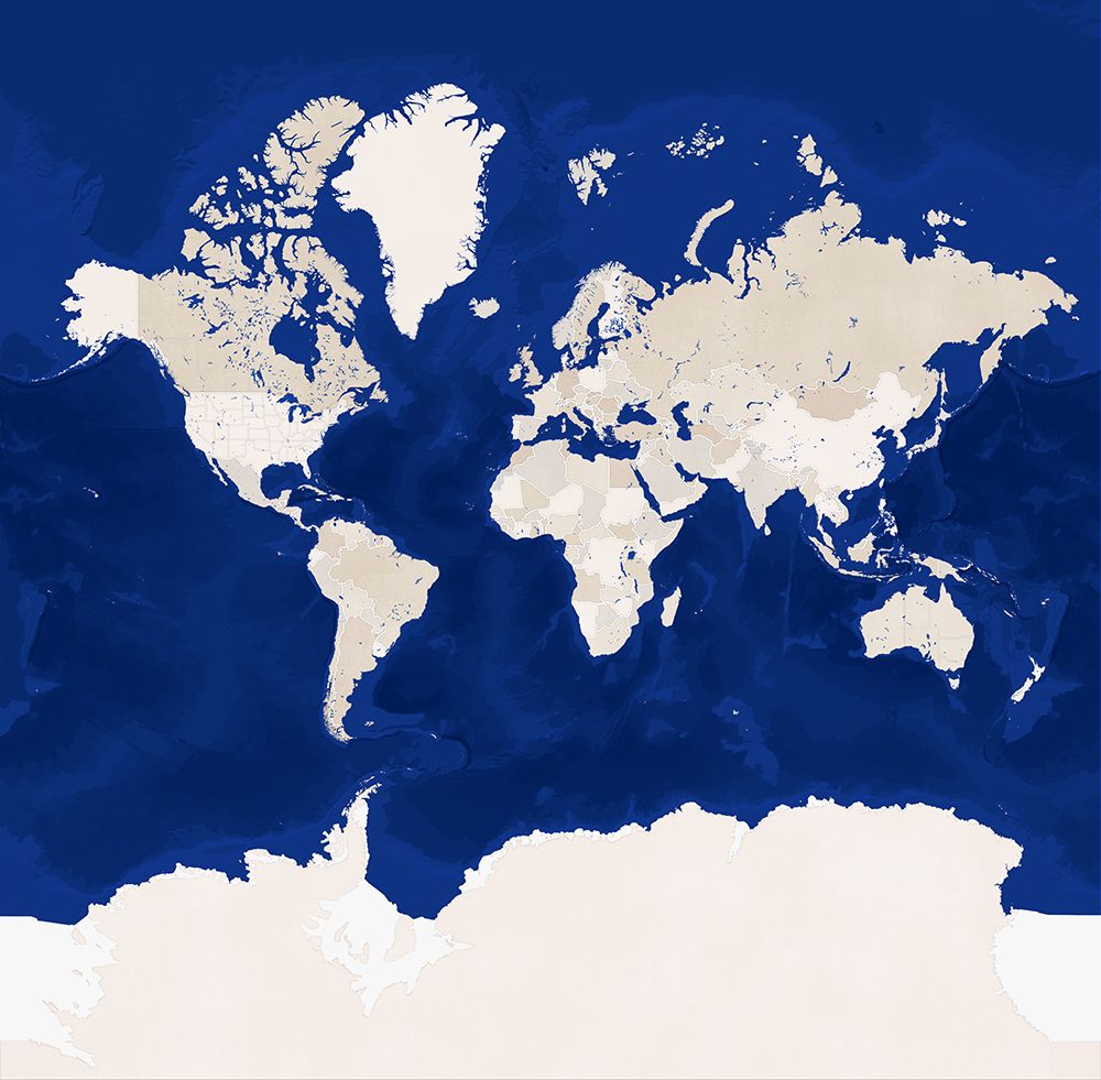 Kameryn world map art print by Rosana Laiz Blursbyai for $57.95 CAD