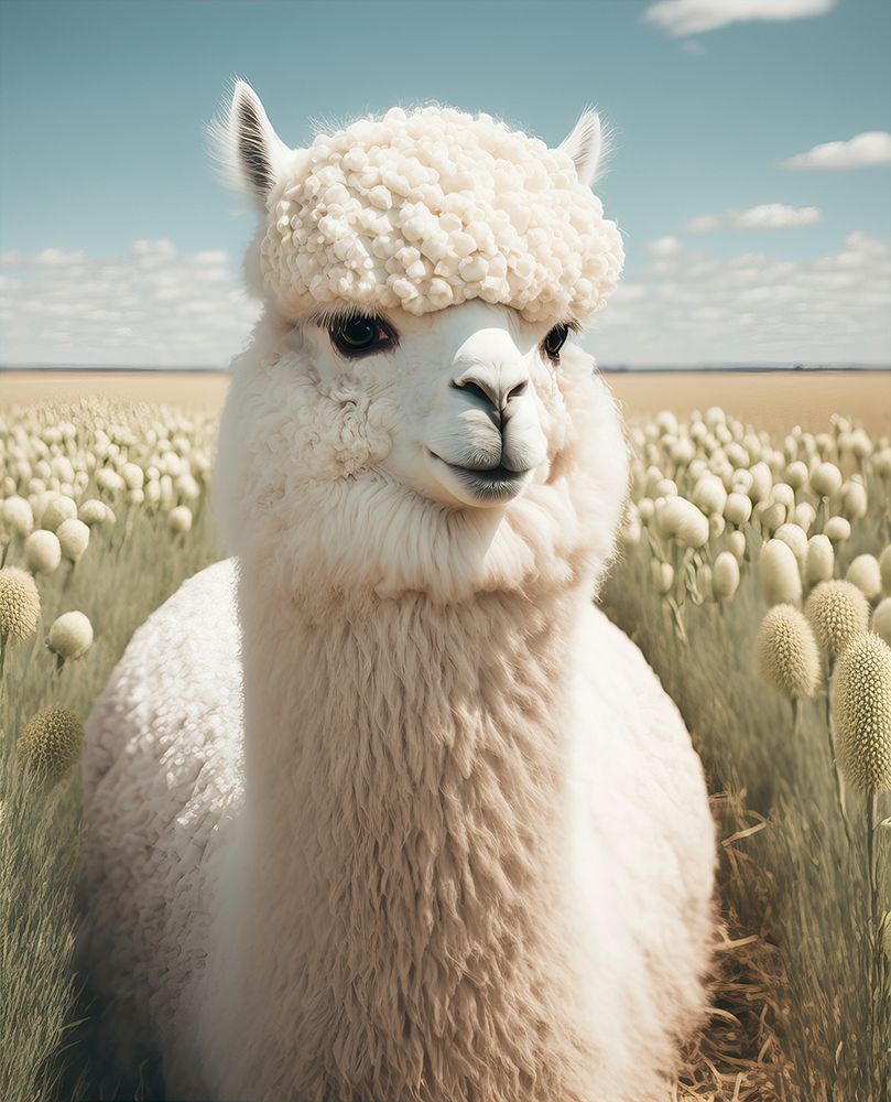 Cute Llama art print by Treechild for $57.95 CAD