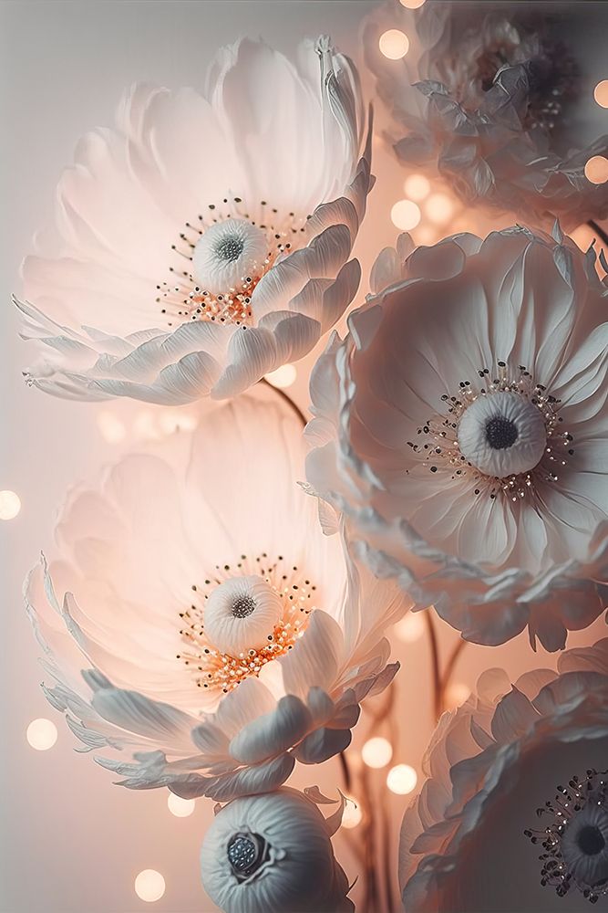 Glowing Patel Pink Flowers art print by Treechild for $57.95 CAD