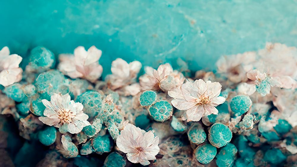 Turquoise Buds art print by Treechild for $57.95 CAD