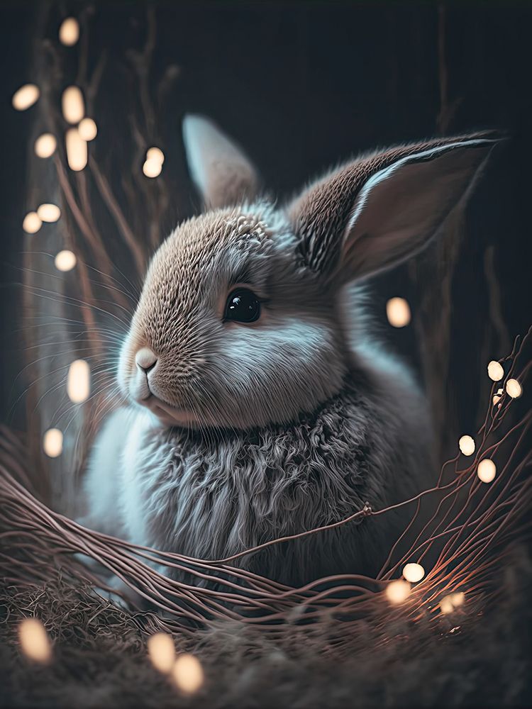 Bunny In The Nest art print by Treechild for $57.95 CAD