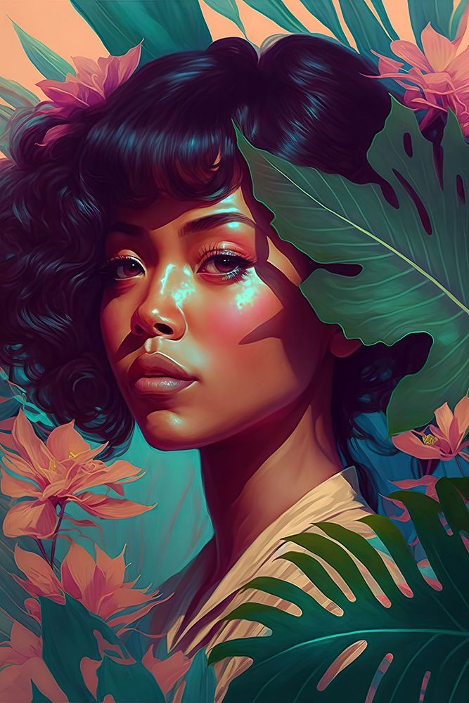 Hawaiian Beauty art print by Treechild for $57.95 CAD