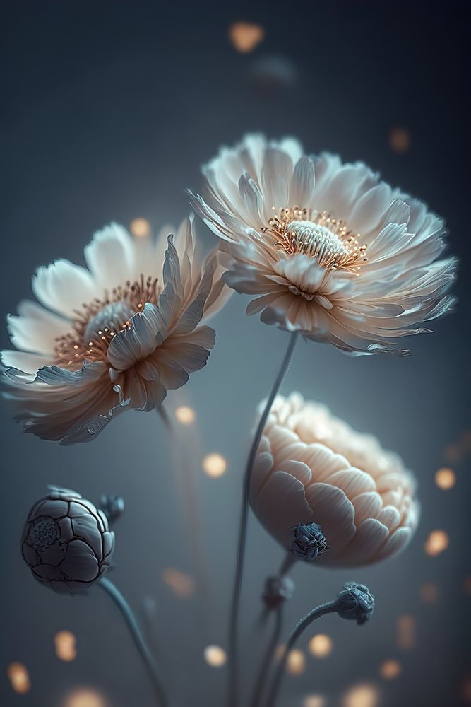 Flowers At Night art print by Treechild for $57.95 CAD
