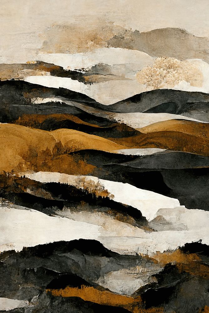 Ochre And Beige Mountains art print by Treechild for $57.95 CAD