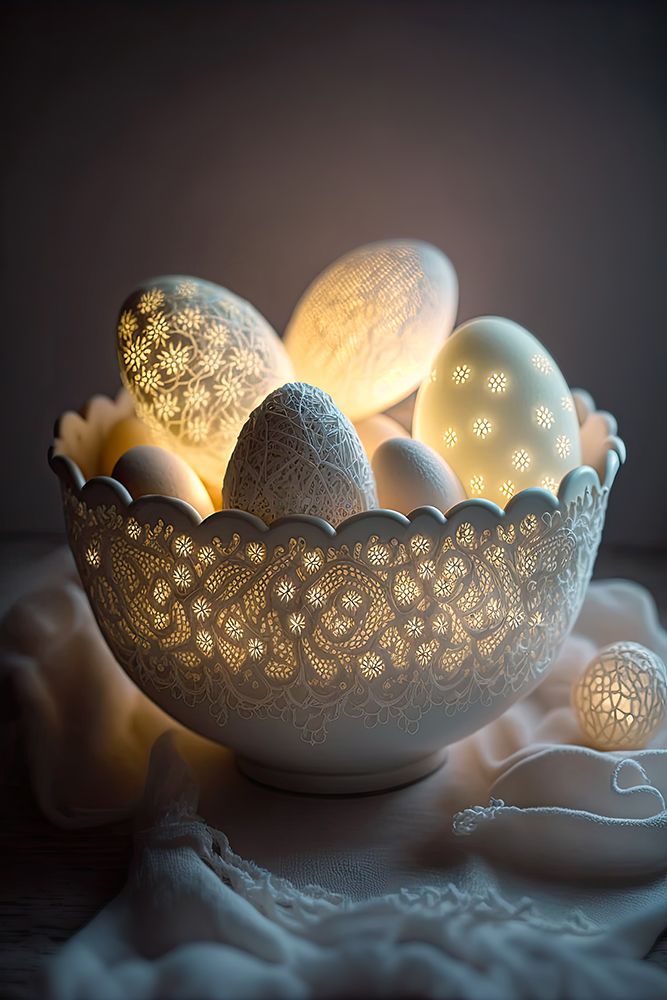 Glowing Eggs art print by Treechild for $57.95 CAD