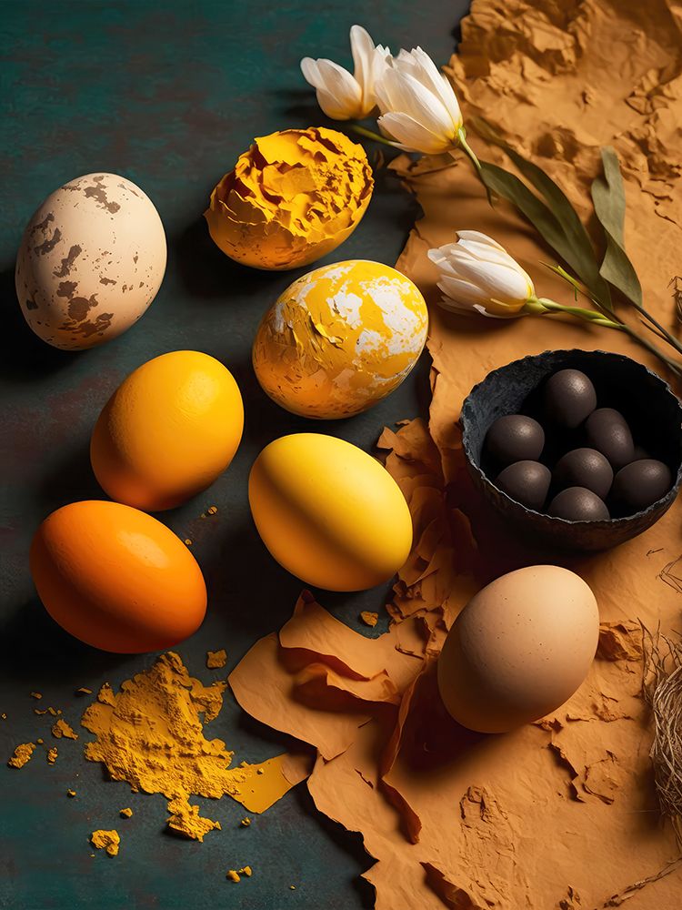 Colored Eggs art print by Treechild for $57.95 CAD