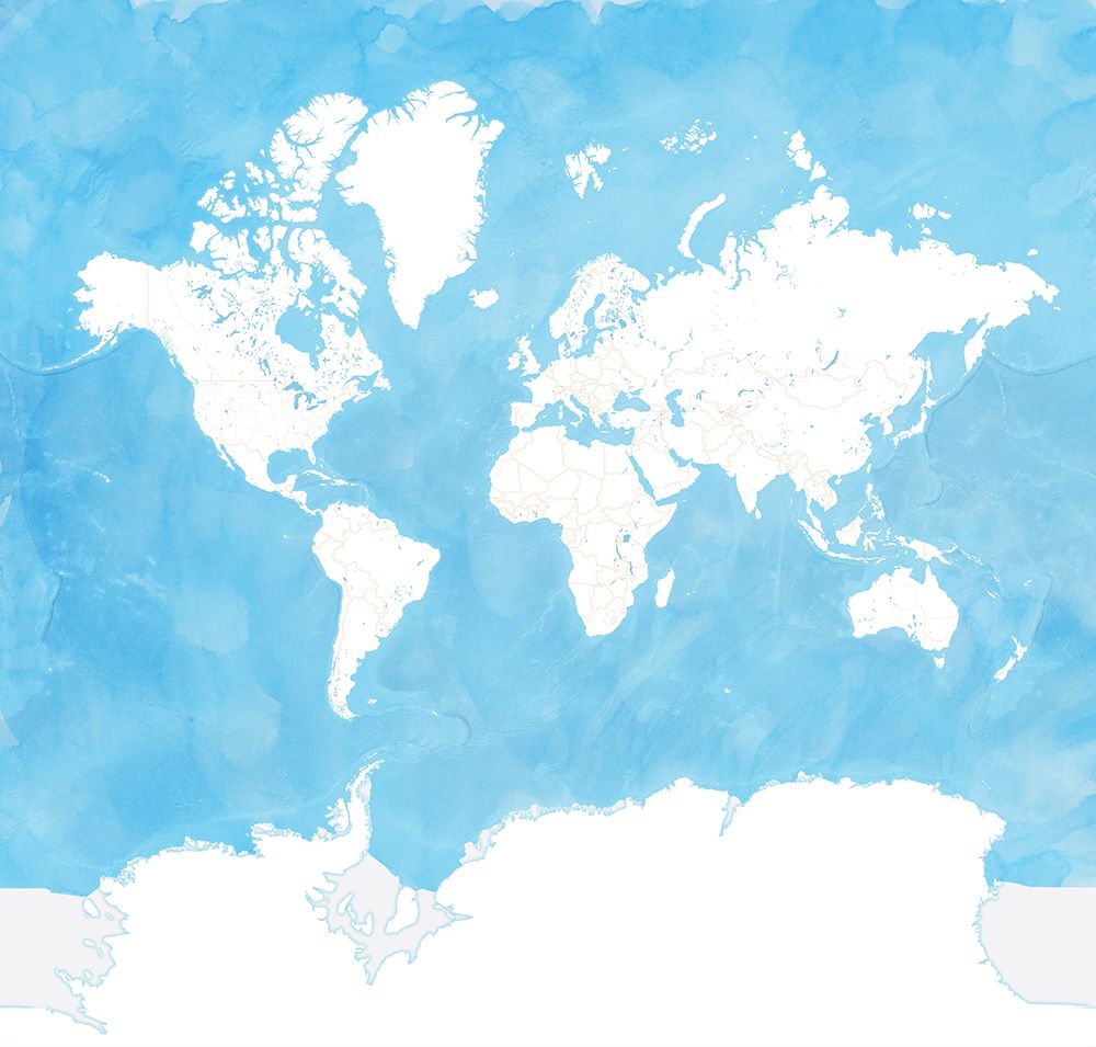 Naolin world map art print by Rosana Laiz Blursbyai for $57.95 CAD