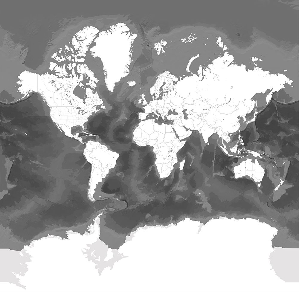 Olson world map art print by Rosana Laiz Blursbyai for $57.95 CAD