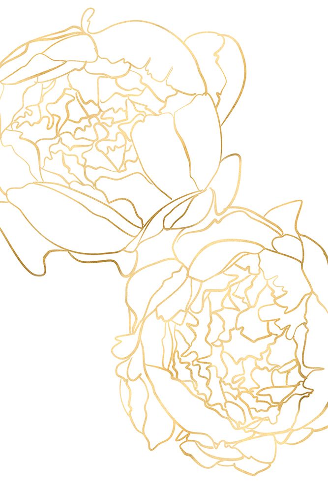 Sallys peonies in gold art print by Rosana Laiz Blursbyai for $57.95 CAD