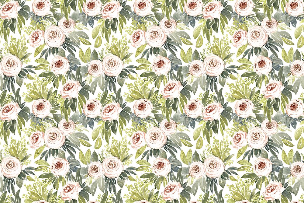 Ananada watercolor botanical pattern art print by Rosana Laiz Blursbyai for $57.95 CAD