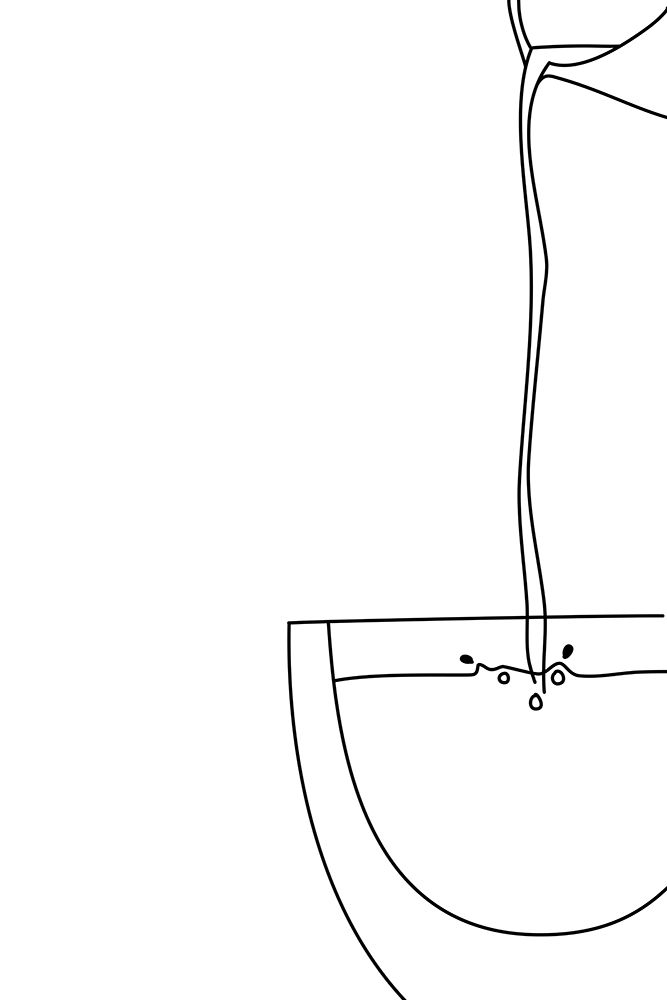 Pouring coffee line art art print by Rosana Laiz Blursbyai for $57.95 CAD