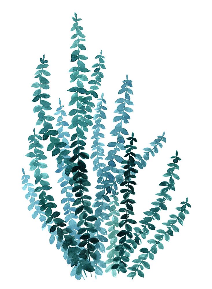 Watercolor eucalyptus branch in teal art print by Rosana Laiz Blursbyai for $57.95 CAD
