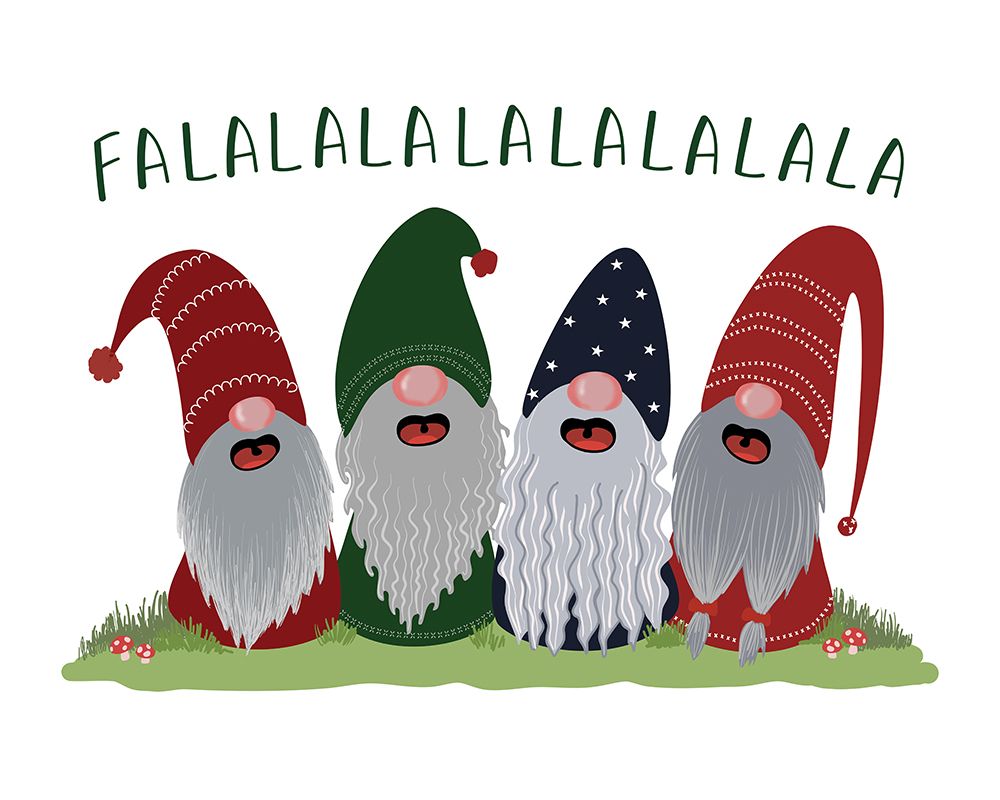 Fa la la la la gnomes art print by Rosana Laiz Blursbyai for $57.95 CAD