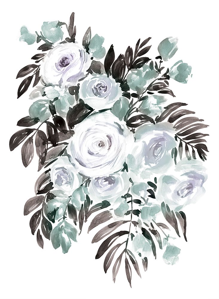 Harriet bouquet in steel art print by Rosana Laiz Blursbyai for $57.95 CAD