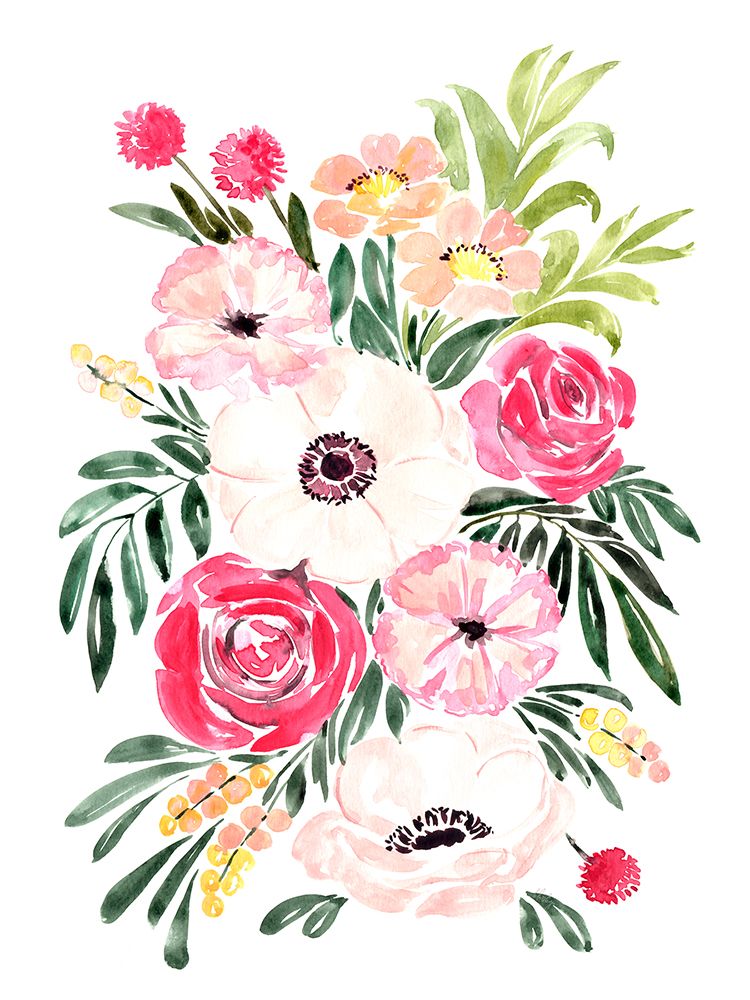 Mirja bouquet art print by Rosana Laiz Blursbyai for $57.95 CAD