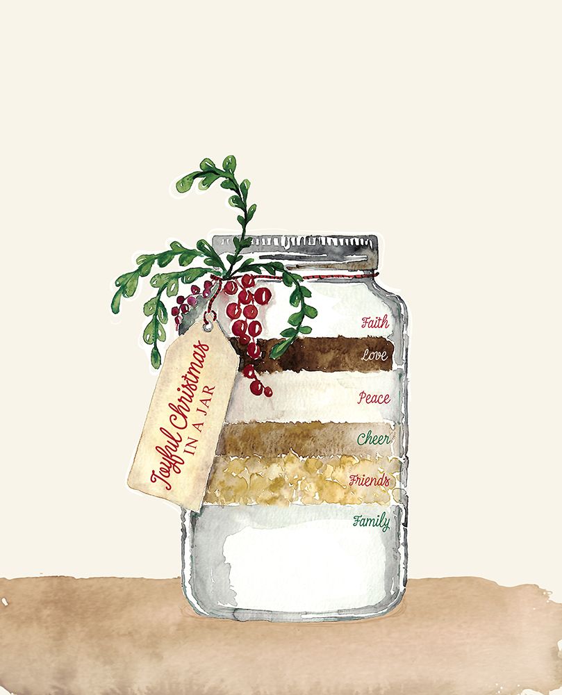 Joyful Christmas in a jar art print by Rosana Laiz Blursbyai for $57.95 CAD