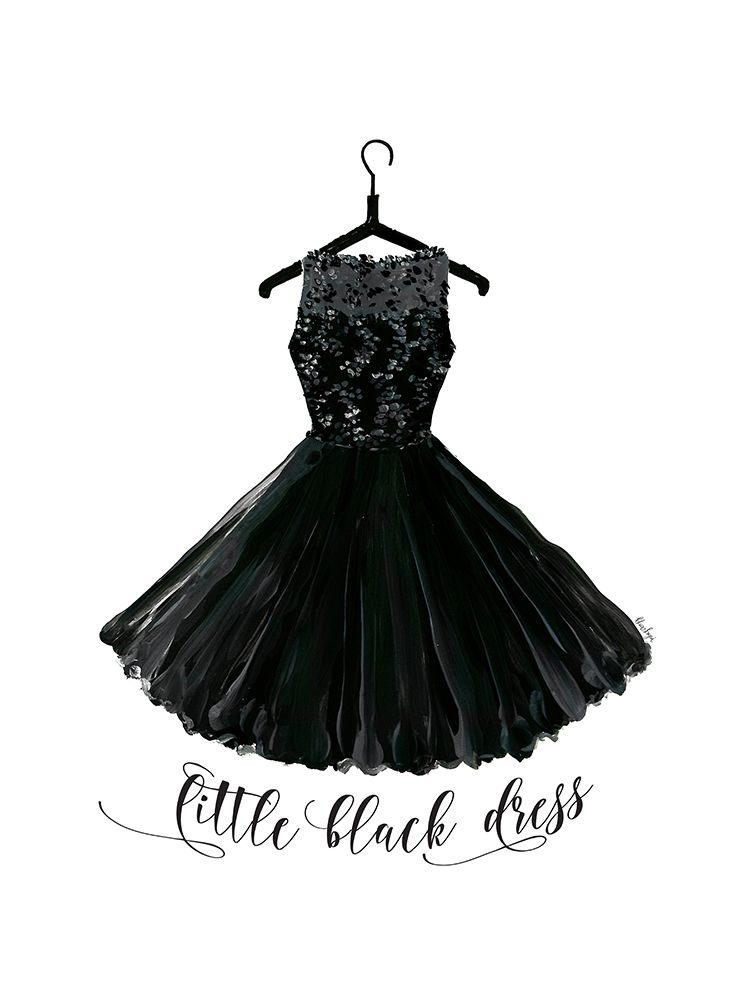 Little black dress in hanger art print by Rosana Laiz Blursbyai for $57.95 CAD