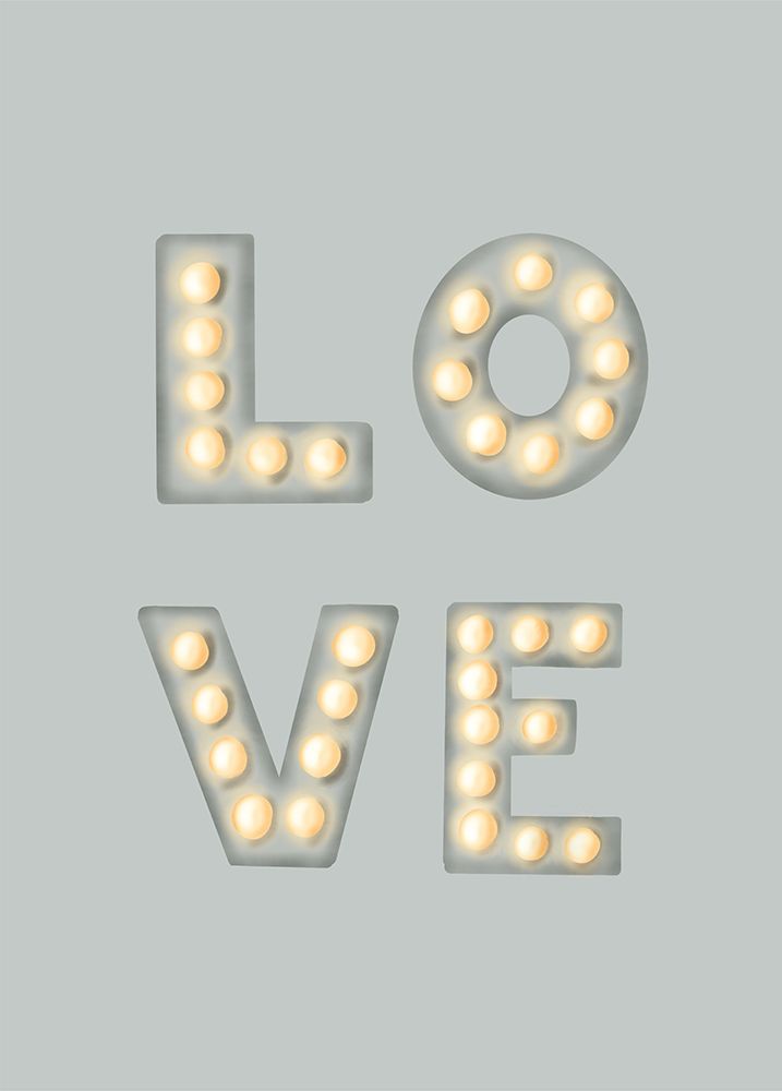 LOVE Light Letters Green art print by Aminah Eleonora for $57.95 CAD