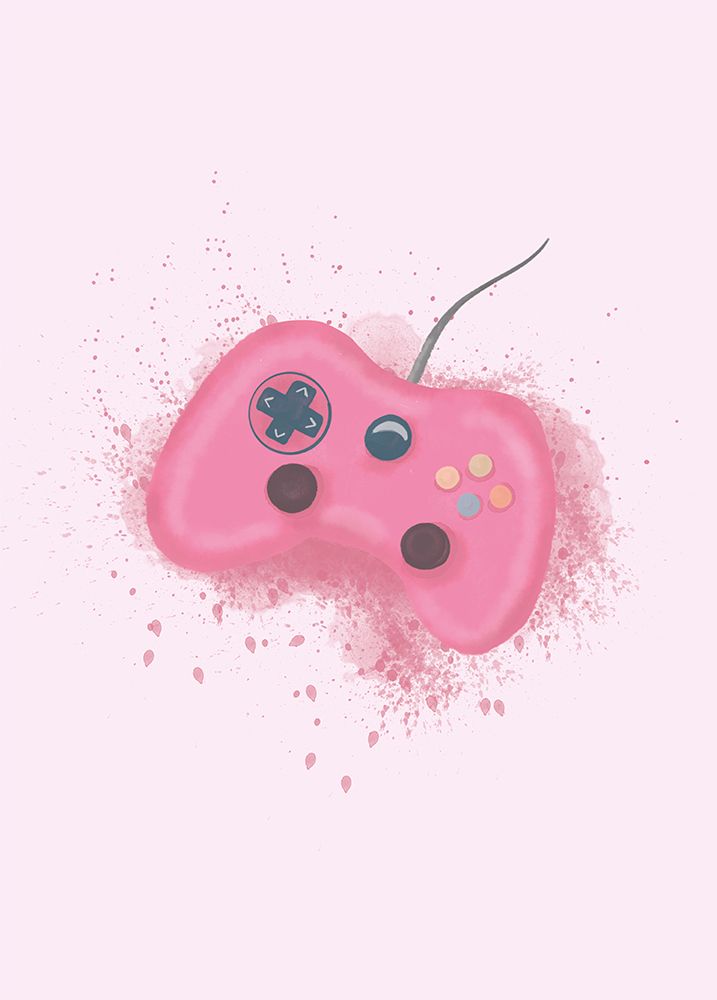 Gamer Splash Pink art print by Aminah Eleonora for $57.95 CAD