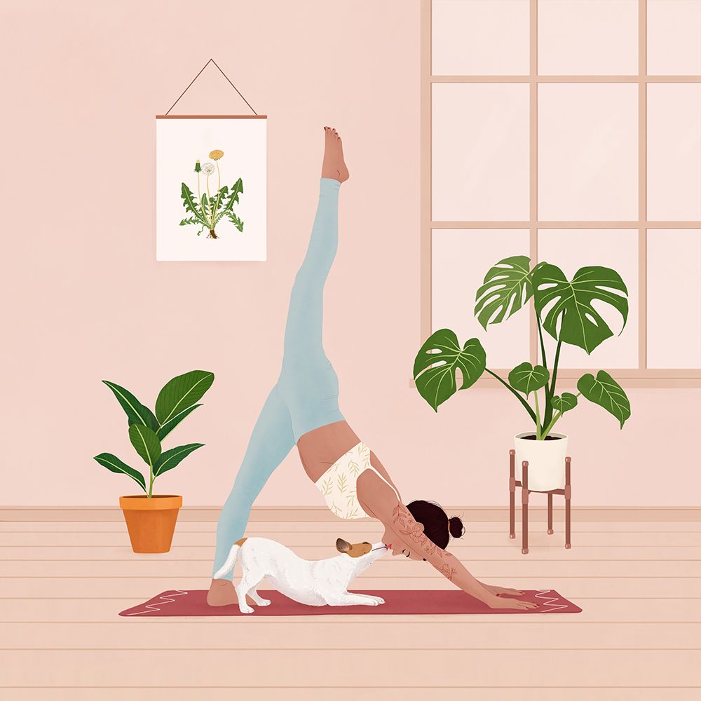 Downward Dog art print by Petra Holikova for $57.95 CAD