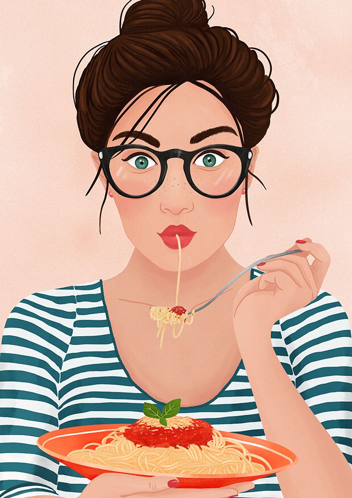 Spaghetti art print by Petra Holikova for $57.95 CAD