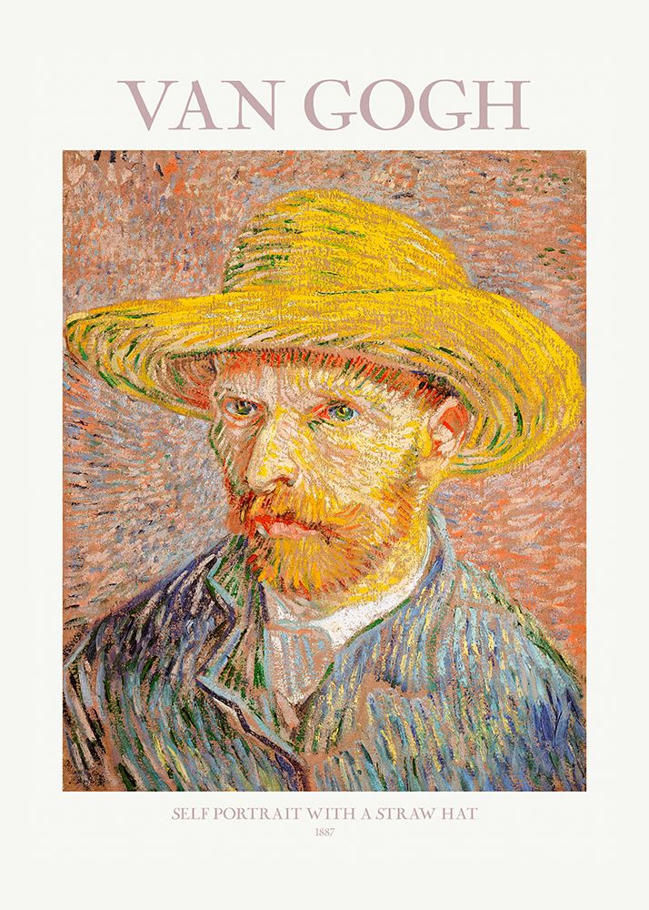 Self Portrait With Straw Hat art print by Pictufy for $57.95 CAD