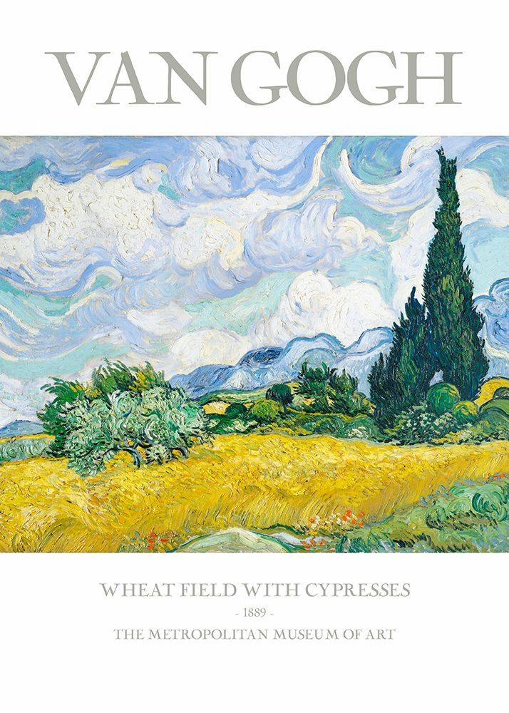 Wheat Field With Cypresses art print by Pictufy for $57.95 CAD