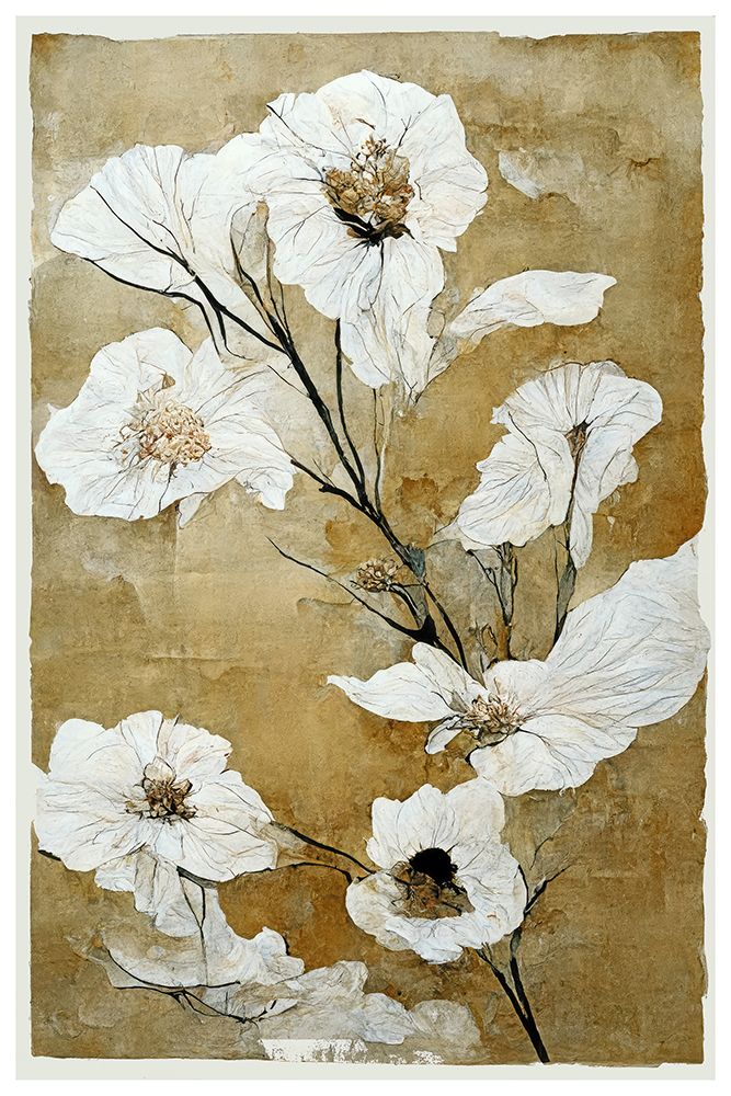 White Dry Flowers art print by Treechild for $57.95 CAD