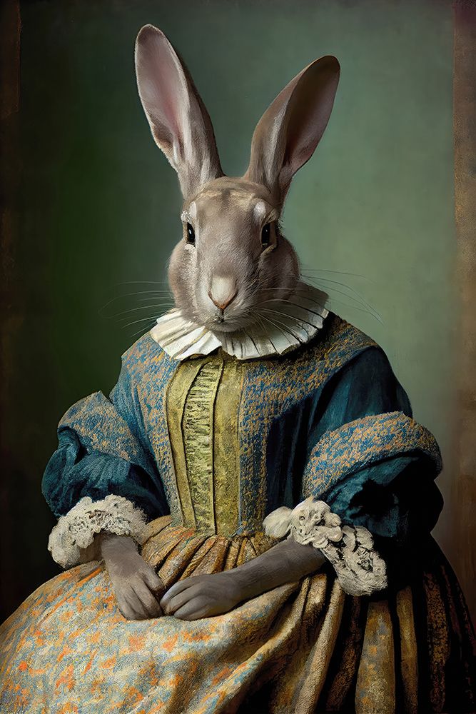 Mrs Bunny art print by Treechild for $57.95 CAD