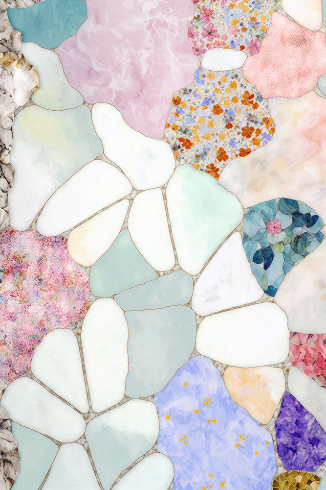 Floral Mosaic art print by Treechild for $57.95 CAD