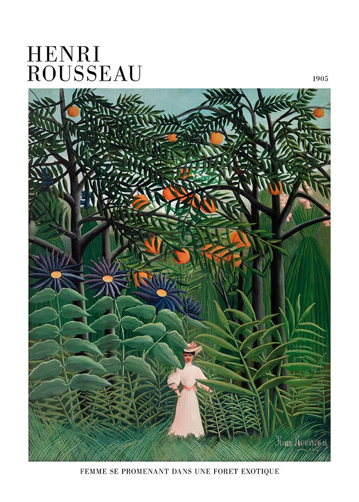 Femme Se Promenant Dans Une Foret Exotique art print by Pictufy for $57.95 CAD