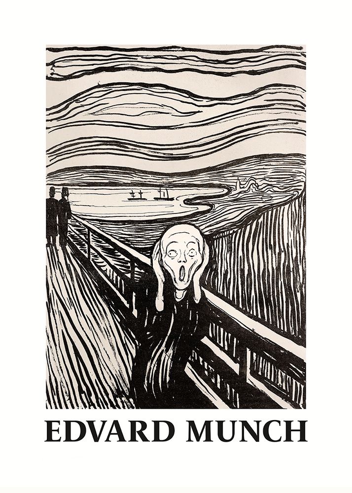 Skriet- The Scream - Monochrome Version art print by Pictufy for $57.95 CAD