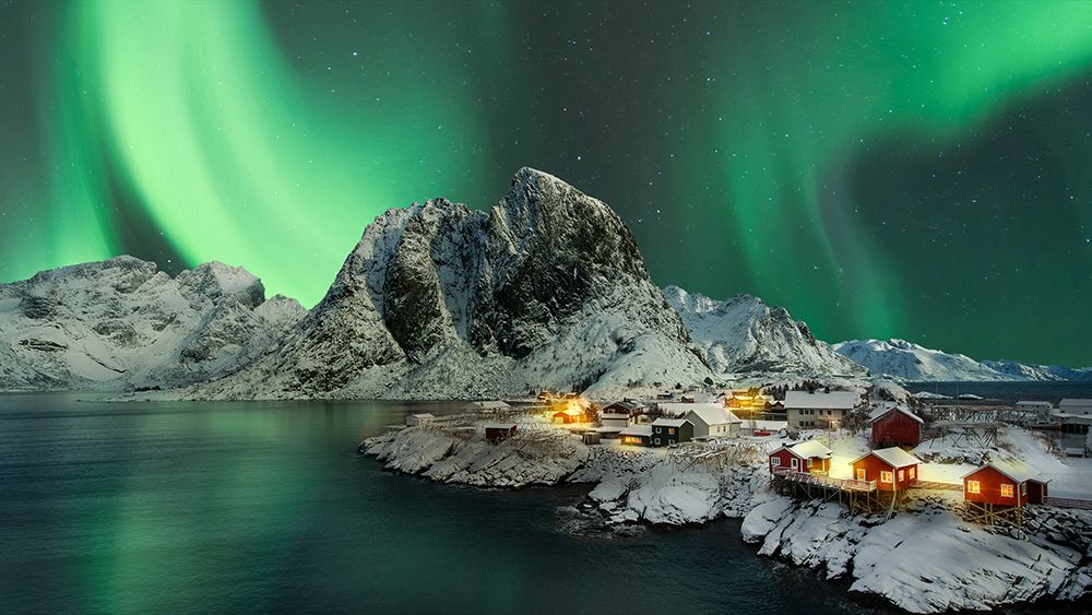 Hamnoy Aurora Borealis art print by Klaus Heuermann for $57.95 CAD