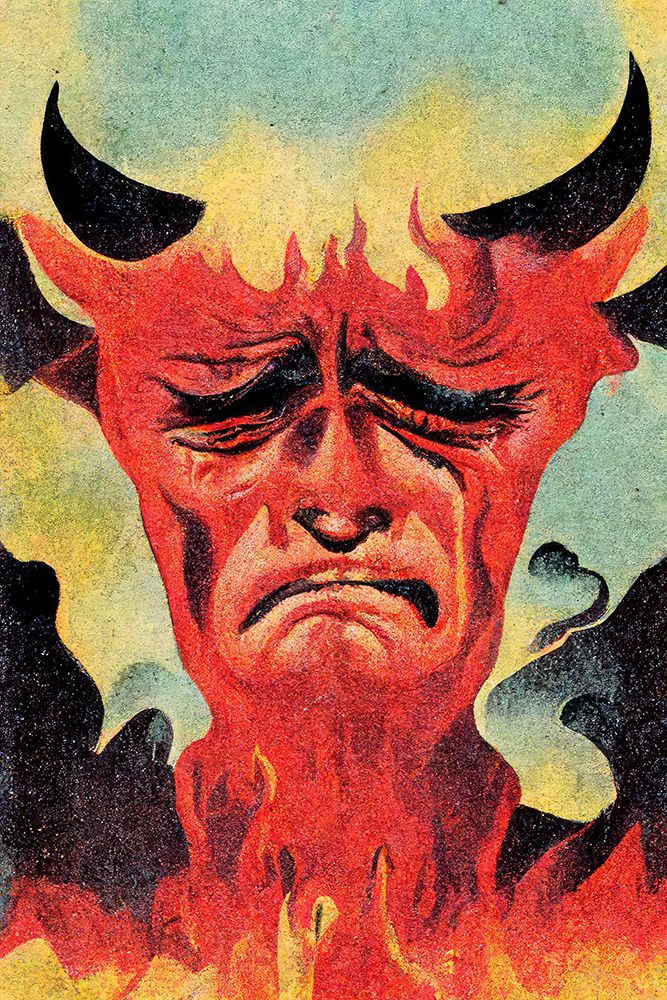 Crying Devil art print by Treechild for $57.95 CAD
