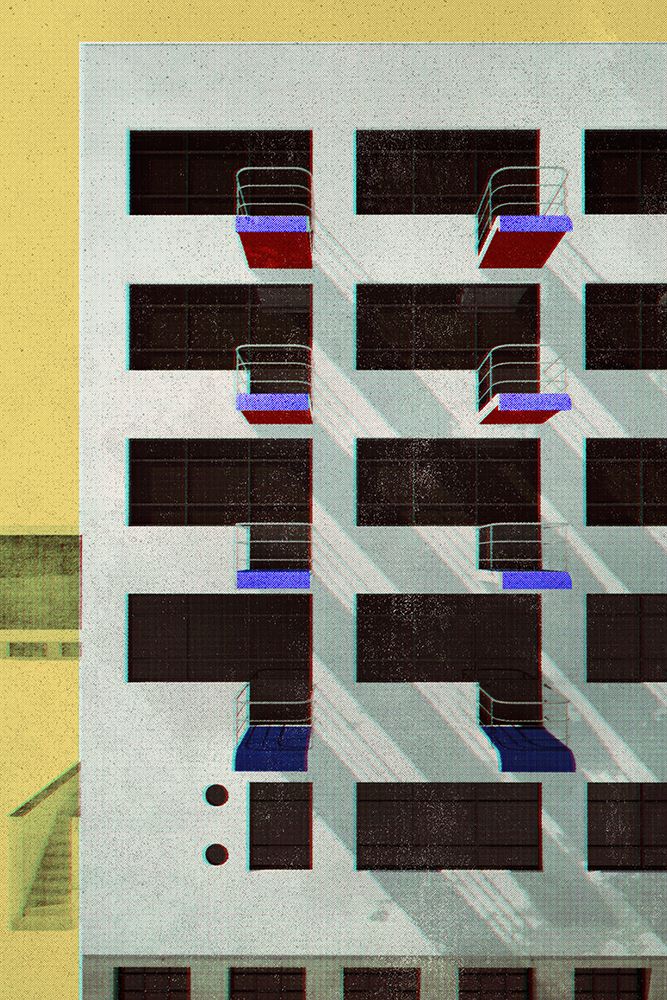 Bauhaus Dessau architecture in vintage magazine style V art print by Rosana Laiz Blursbyai for $57.95 CAD