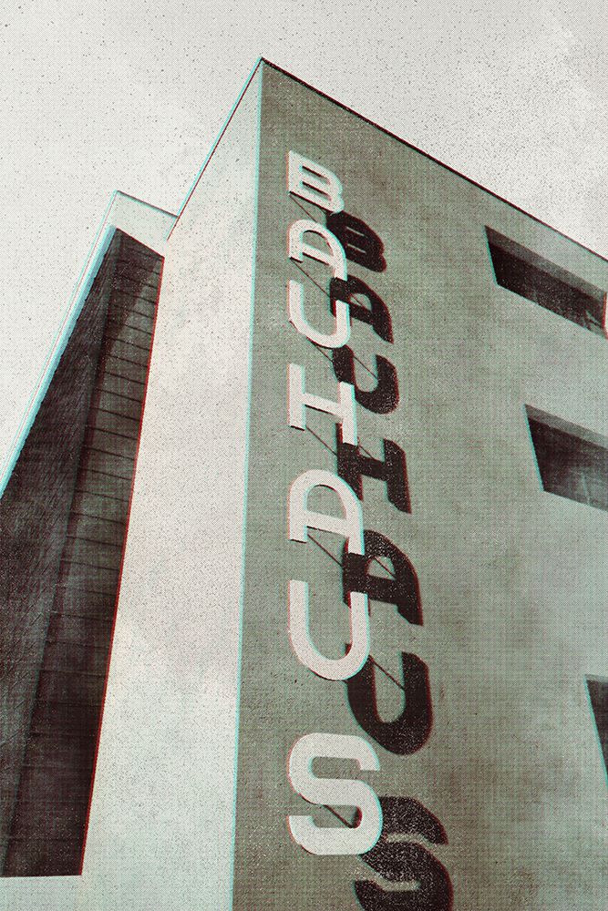 Bauhaus Dessau architecture in vintage magazine style I art print by Rosana Laiz Blursbyai for $57.95 CAD