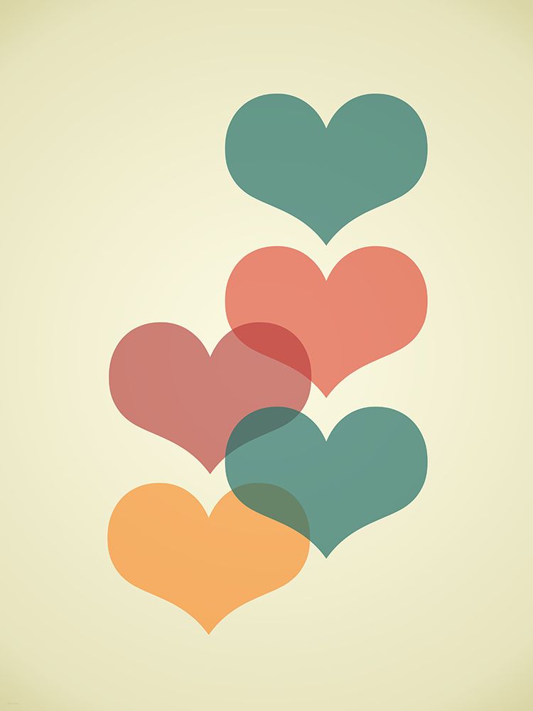 Mid century hearts I art print by Rosana Laiz Blursbyai for $57.95 CAD