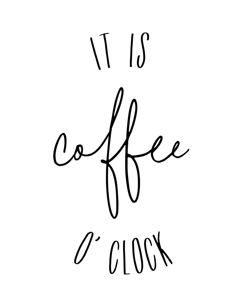 It is coffee oclock art print by Rosana Laiz Blursbyai for $57.95 CAD